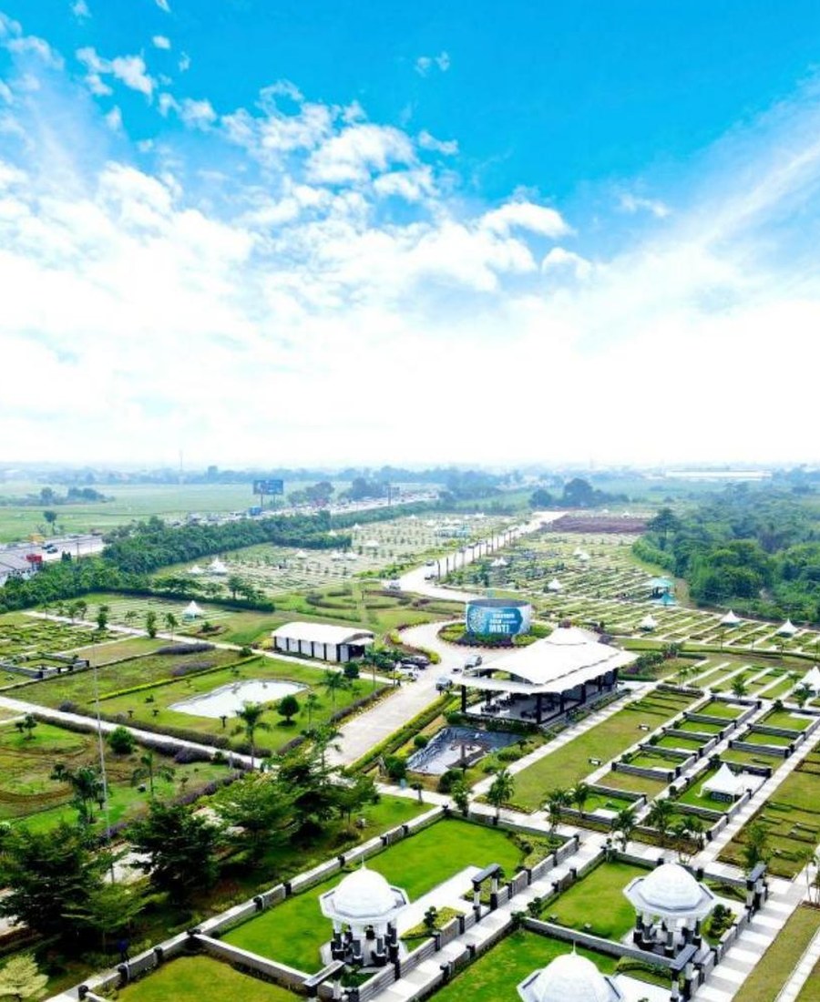 Area Al Azhar Memorial Garden dari udara